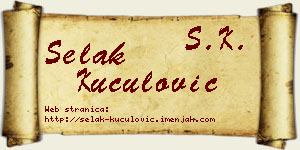 Selak Kuculović vizit kartica